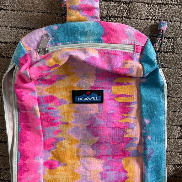 KAVU Pink and Yellow Patterned Sling Bag - Picture 4 of 5